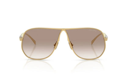 Miu Miu MU A56S 5AK90L Pilot Sunglasses 56mm Gold / Brown Gradient Lens