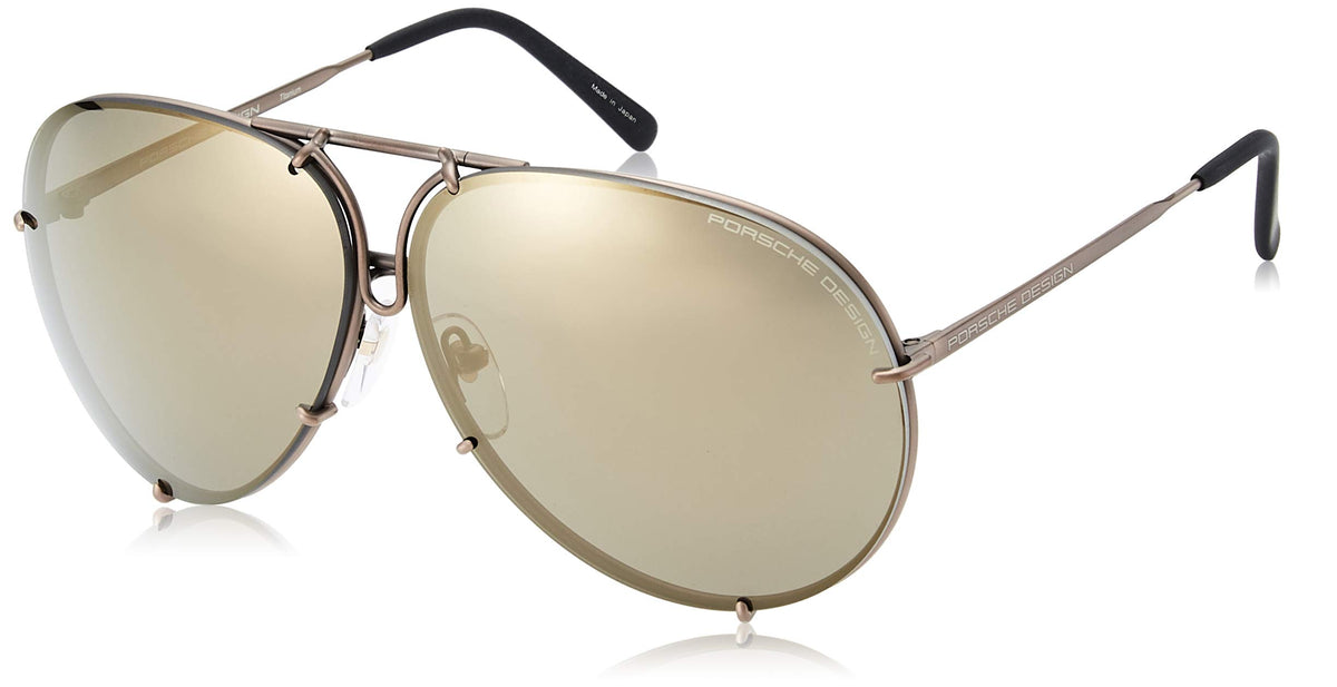 Porsche design Sunglasses P8478 E Copper / Gold Bronze Grey mirror &amp; Black