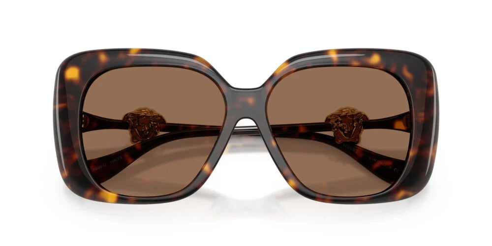 Versace Sunglasses VE4499U 108/73 57mm Havana / Dark Brown Lens