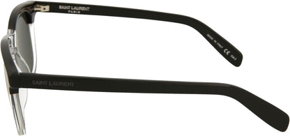 Saint Laurent SL134 004 Sunglasses 47mm Black Clear / Dark Grey Solid Lens