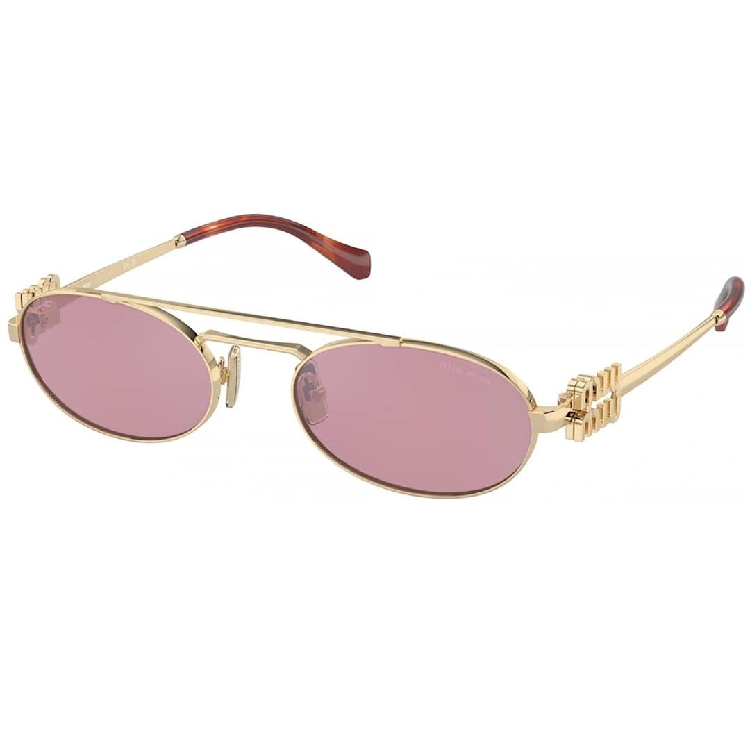 Miu Miu Sunglasses MU54ZS ZVN50D 53mm Pale Gold / Dark Pink Silver Lens