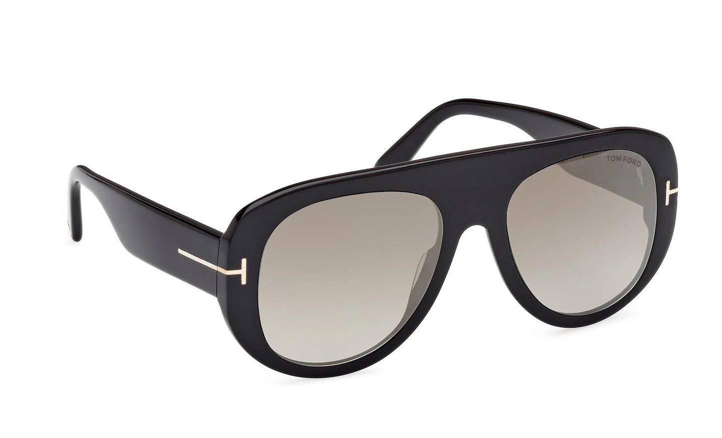 Tom Ford Cecil FT1078S 01G Sunglasses 55mm Black / Brown Mirror Lens