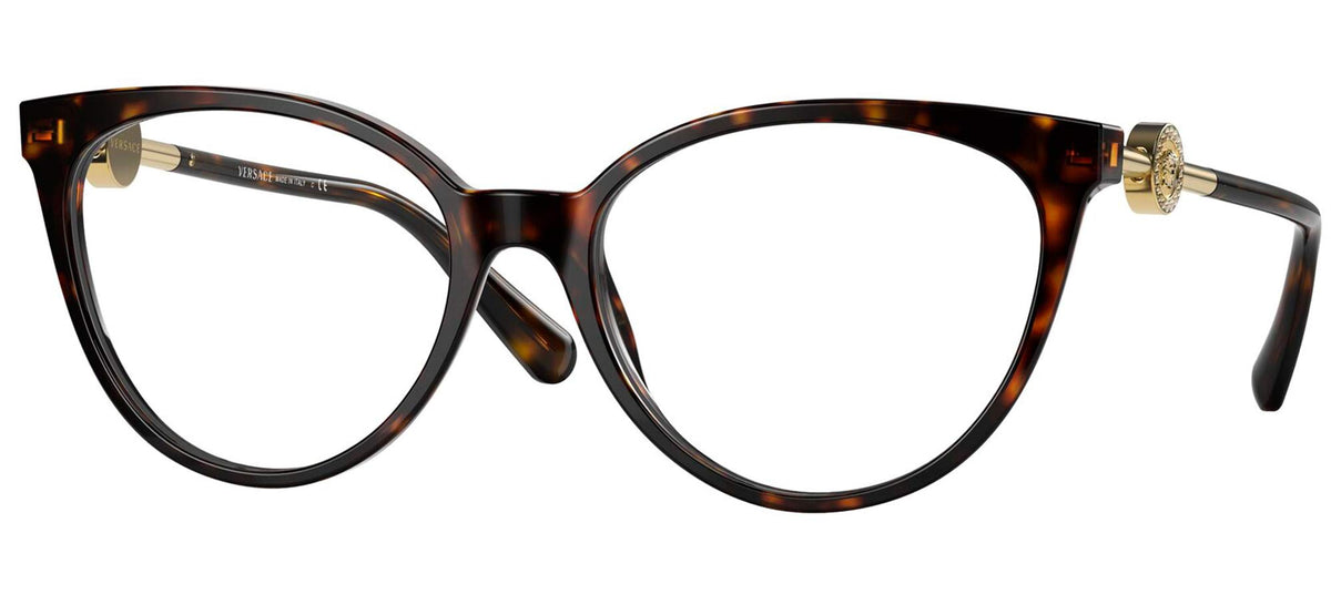 Versace Eyeglasses VE3298B 108 55mm Havana / Demo Lens