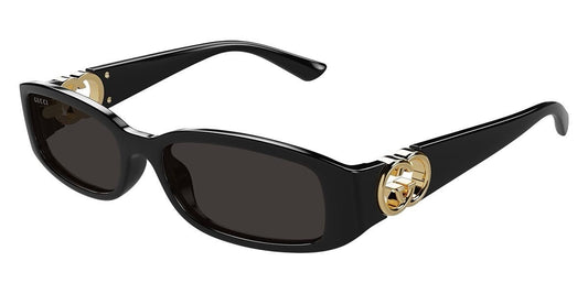 Gucci Hailey Sunglasses GG1661S 001 54mm Black / Grey Lens