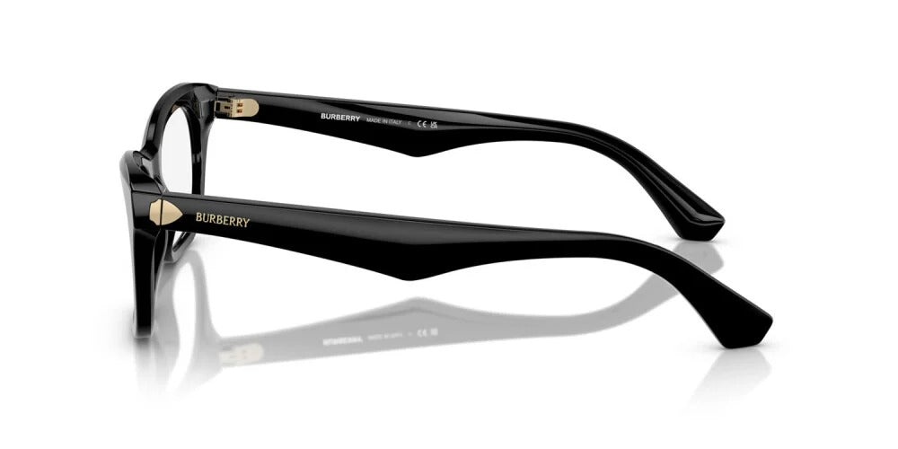 Burberry BE2422 3001 Eyeglasses 50mm Black / Clear Demo Lens