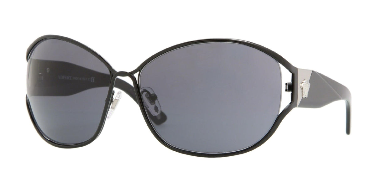 Versace Sunglasses VE2115 100987 63mm Black / Dark Grey Lens
