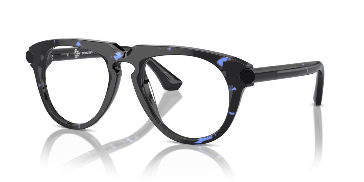 Burberry BE2408U 4111 Aviator Eyeglasses 53mm Blue Havana / Demo Lens