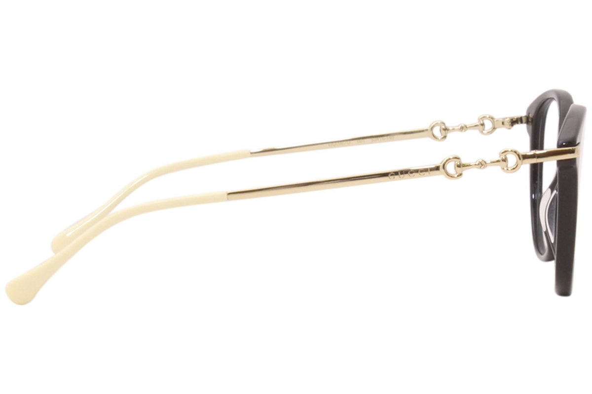 Gucci GG0967O 001 Eyeglasses 53mm Black Gold / Clear Demo Lens