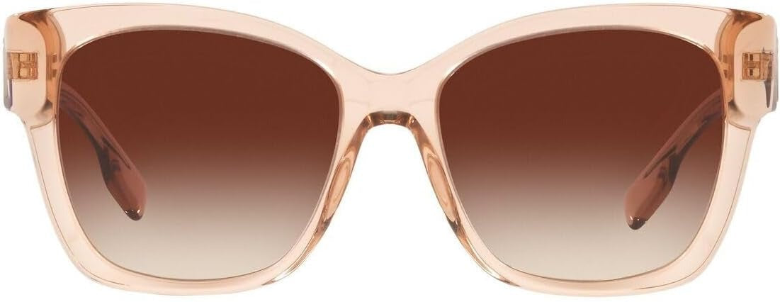Burberry BE4345 335813 Square Sunglasses 54mm Peach / Brown Gradient Lens