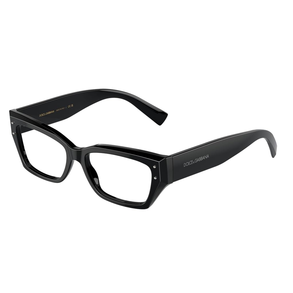 Dolce & Gabbana DG3387 501 Eyeglasses 53mm Black / Clear Demo Lens