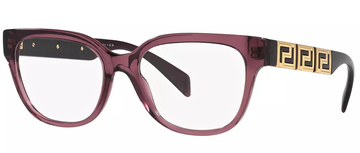 Versace Eyeglasses VE3338 5209 52mm Transparent Violet / Demo Lens