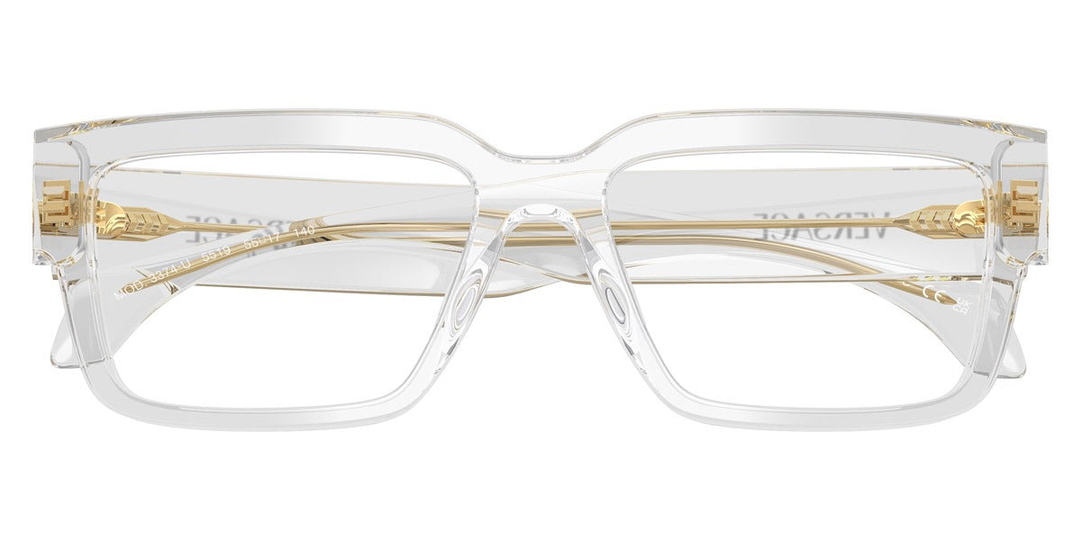 Versace Eyeglasses VE3374U 5519 53mm Light Transparent Grey / Demo Lens