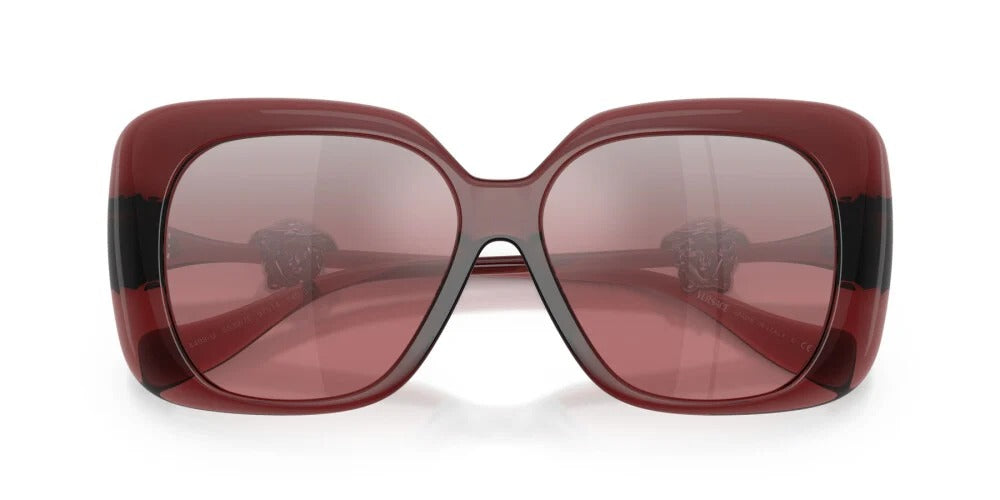 Versace Sunglasses VE4499U 55397E Transparent Red / Pink Mirror Silver Gradient