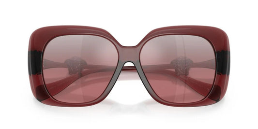 Versace Sunglasses VE4499U 55397E Transparent Red / Pink Mirror Silver Gradient