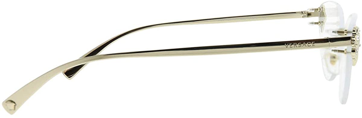 Versace Eyeglasses VE1254B 1252 54mm Pale Gold / Demo Lens
