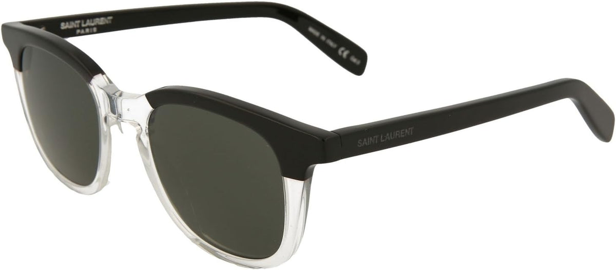 Saint Laurent SL134 004 Sunglasses 47mm Black Clear / Dark Grey Solid Lens