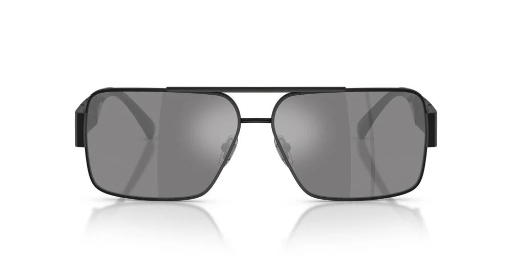 Versace Sunglasses VE2290 12616G 61mm Matte Black / Dark Grey Mirror Silver Lens