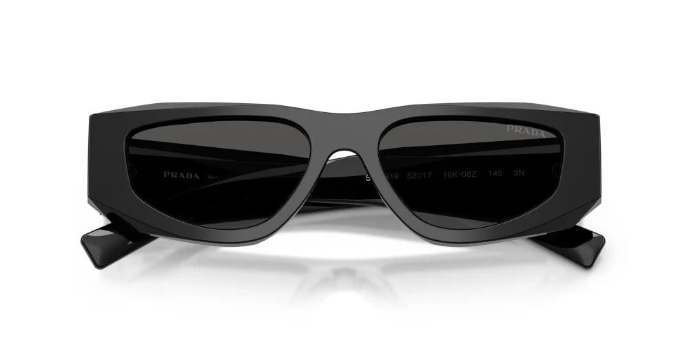 Prada PR B19S 16K08Z Sunglasses 52mm Black / Dark Grey Lens
