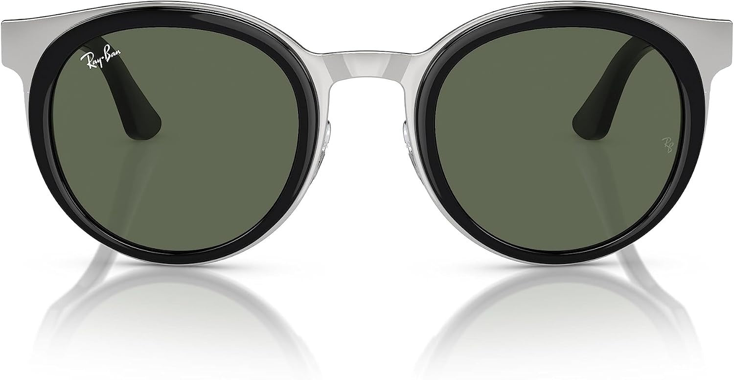 Ray-Ban Bonnie RB3710 003/71 50mm Sunglasses Black on Silver / Green Lens