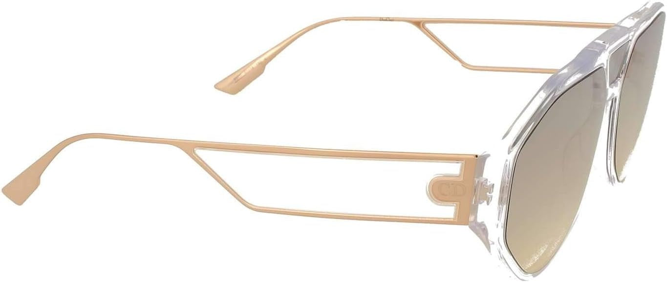 Dior Sunglasses DIORCLAN1 900-1I 61mm Crystal / Gold Lens