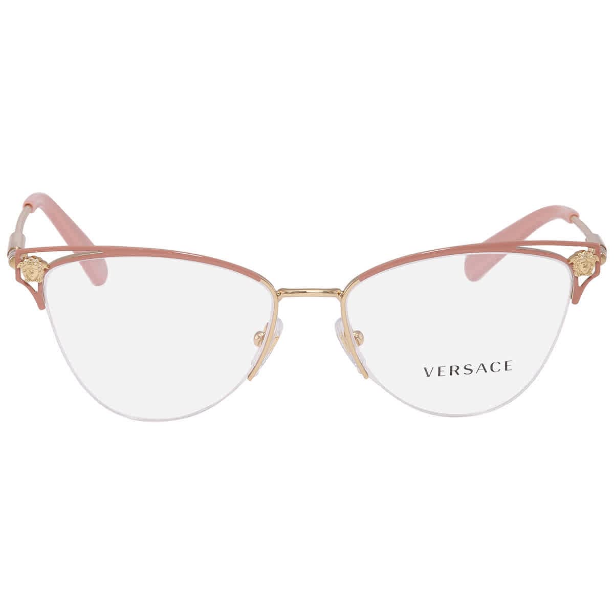 Versace Eyeglasses VE1280 1481 53mm Gold Pink / Demo Lens
