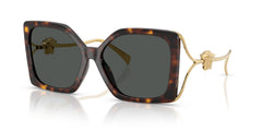Versace VE4502U 108/87 Sunglasses 58mm Havana / Dark Grey Solid Lens