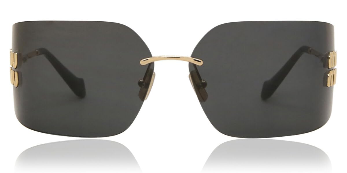 Miu Miu MU54YS 5AK5S0 Sunglasses 80mm Gold / Dark Grey Lens