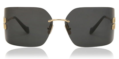 Miu Miu MU54YS 5AK5S0 Sunglasses 80mm Gold / Dark Grey Lens