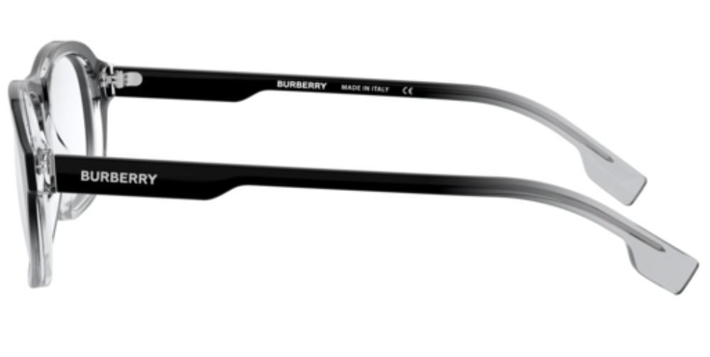 Burberry BE2299 3805 Eyeglasses 54mm Top Black on Transparent / Clear Demo Lens
