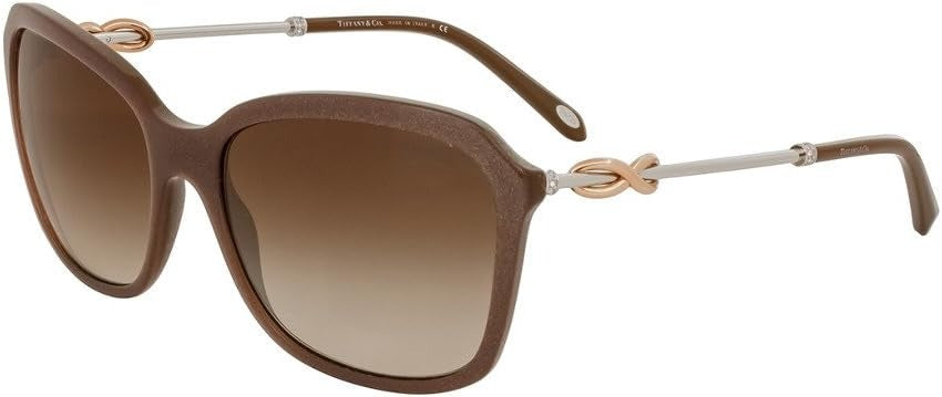 Tiffany &amp; Co Sunglasses TF4128B 82103B 57mm Pearl Brown / Brown Gradient Lens