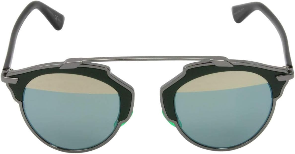 Dior DIORSOREAL I1A82 Sunglasses 48mm Ruthenium-Green / Green Mirror Lens