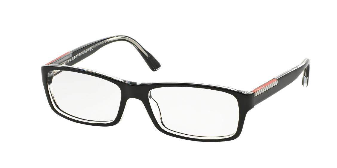 Prada Sport Eyeglasses PS11AV 2AF1O1 53mm Black / Demo Lens