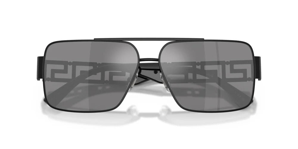 Versace Sunglasses VE2290 12616G 61mm Matte Black / Dark Grey Mirror Silver Lens