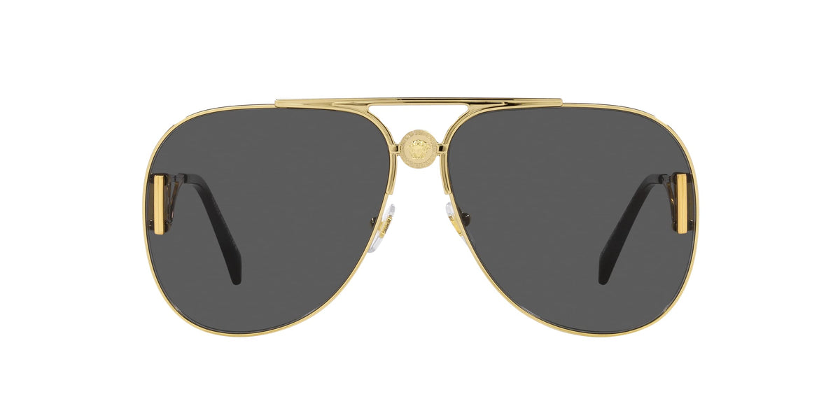 Versace Sunglasses VE2255 100287 63mm Gold / Dark Grey Lens