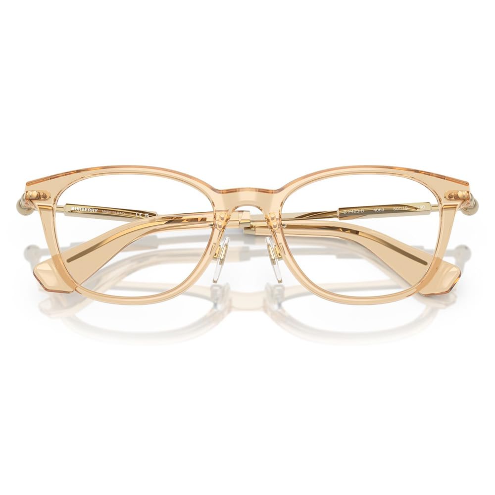 Burberry BE2423D 4063 Eyeglasses 50mm Transparent Brown / Clear Demo Lens