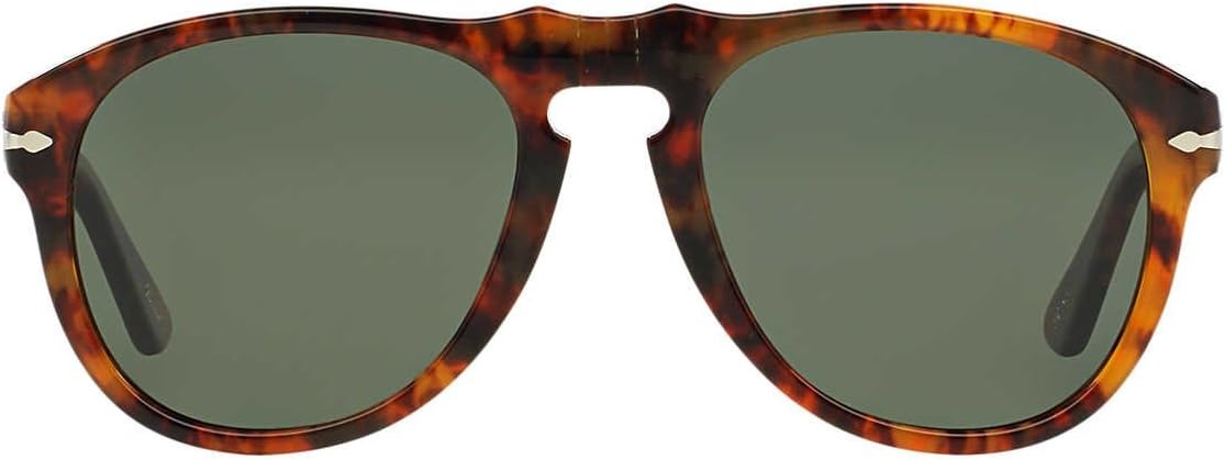Persol PO0649 108/58 Round Sunglasses 54mm Caffe / Green Polarized Lens