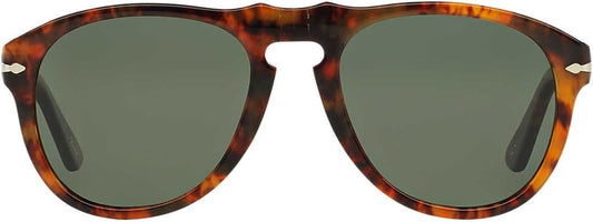 Persol PO0649 108/58 Round Sunglasses 54mm Caffe / Green Polarized Lens