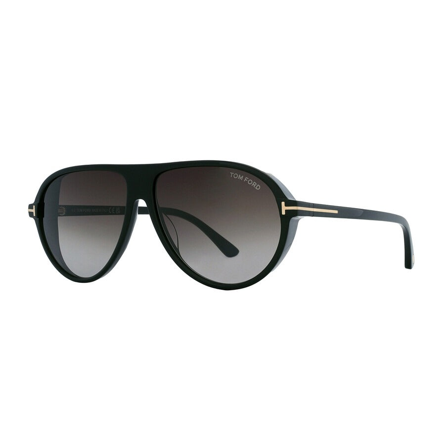 Tom Ford Marcus Sunglasses FT1023 01B 60mm Shiny Black / Smoke Gradient Lens