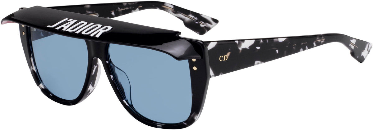 Dior Sunglasses DiorClub2 9WZHV 56mm Black Marble / Blue Lens