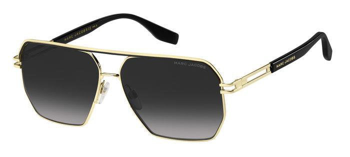 Marc Jacobs MARC 584/S RHL/9O Aviator Sunglasses Gold Black / Dark Grey Shaded