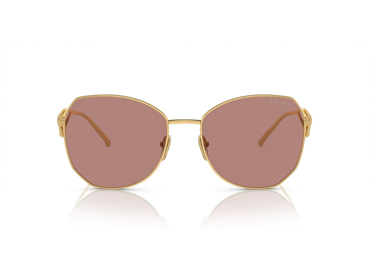 Prada Sunglasses PR57YS 5AK10D 57mm Gold / Light Brown Lens