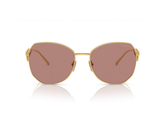 Prada Sunglasses PR57YS 5AK10D 57mm Gold / Light Brown Lens