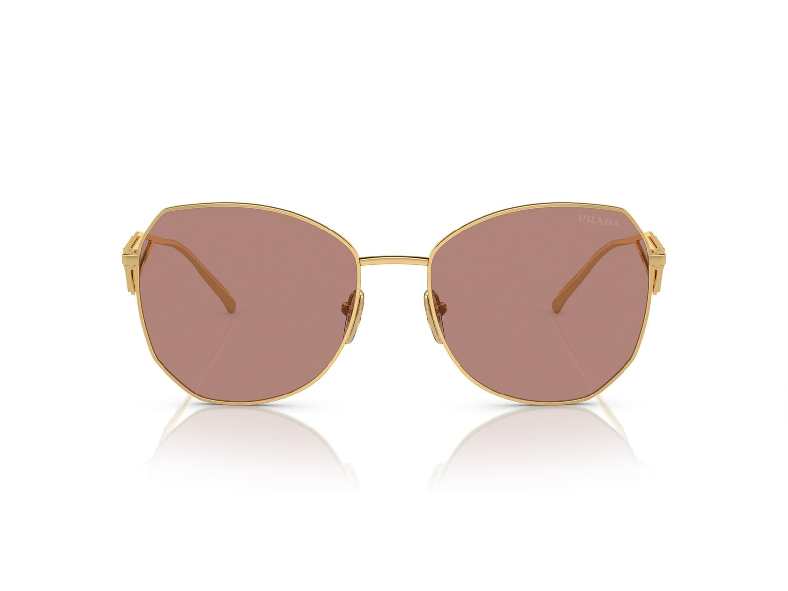 Prada Sunglasses PR57YS 5AK10D 57mm Gold / Light Brown Lens