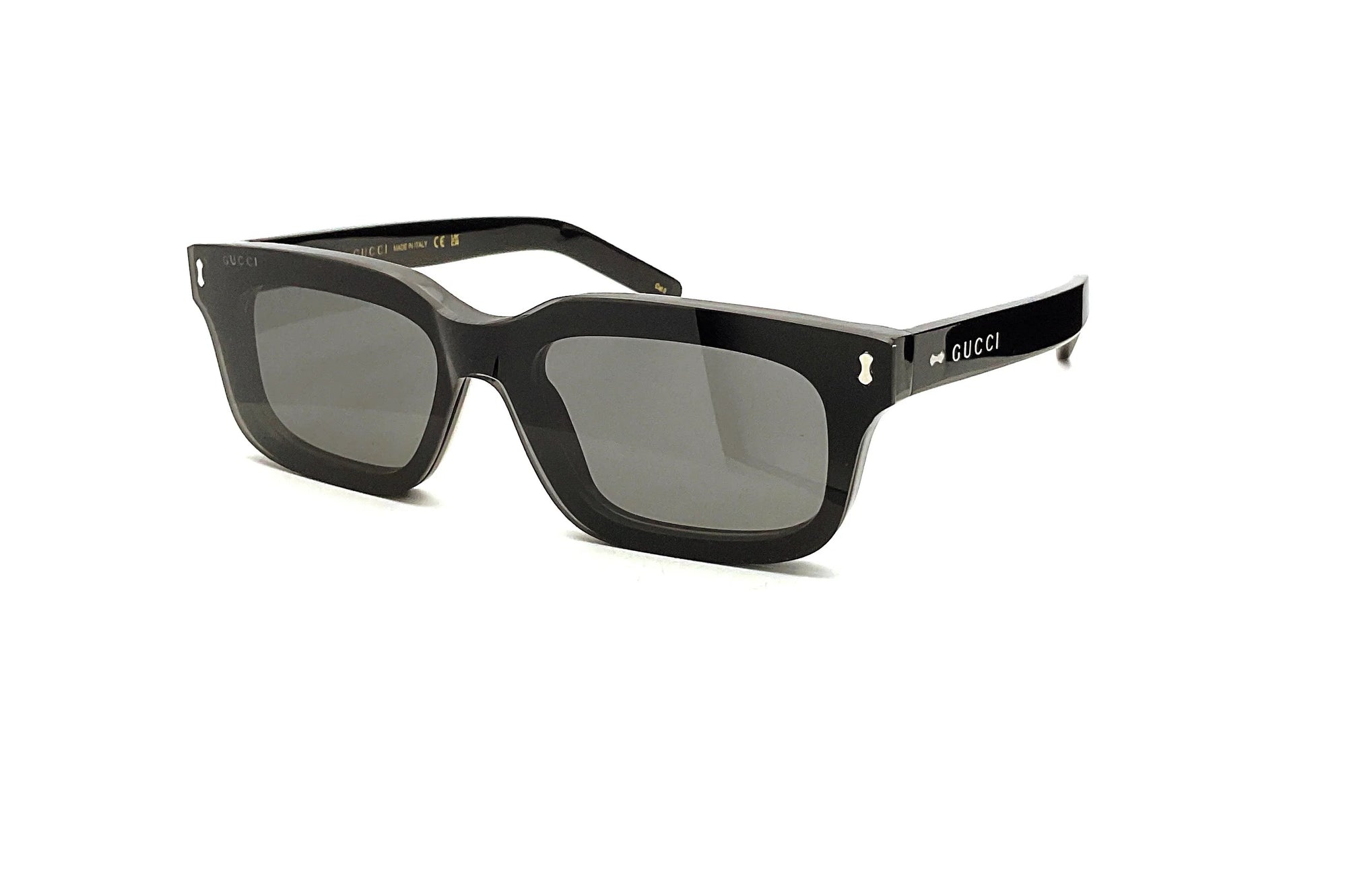Gucci 53mm clip-on sunglasses Gucci GG1711S 001 Black Transparent Rectangular Sunglasses  main image 3