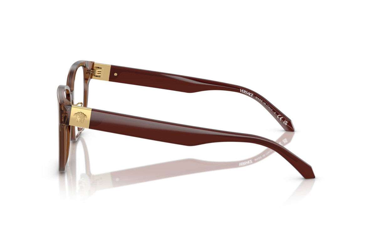 Versace Eyeglasses VE3360D 5028 54mm Dark Transparent Brown / Demo Lens