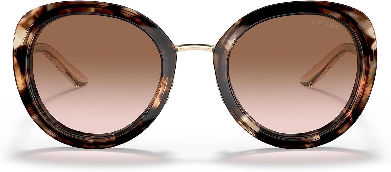 Prada PR54YS 04Y0A6 Sunglasses 54mm Caramel Tortoise / Brown Gradient Lens