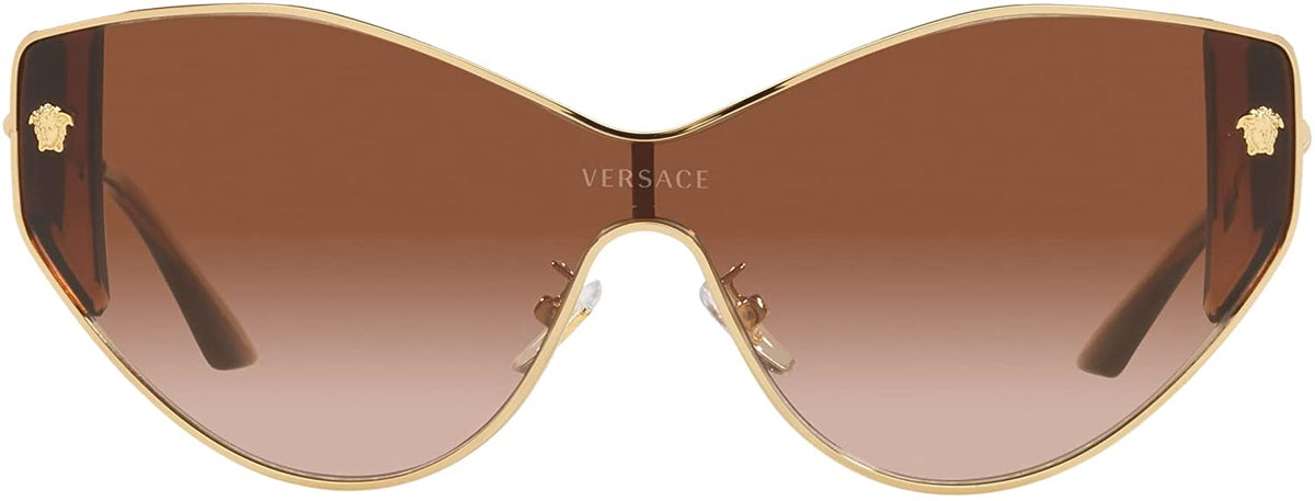 Versace VE2239 100213 Sunglasses 47mm Gold / Brown Gradient Lens