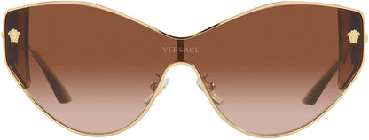 Versace VE2239 100213 Sunglasses 47mm Gold / Brown Gradient Lens