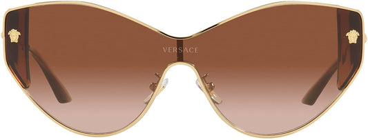 Versace VE2239 100213 Sunglasses 47mm Gold / Brown Gradient Lens