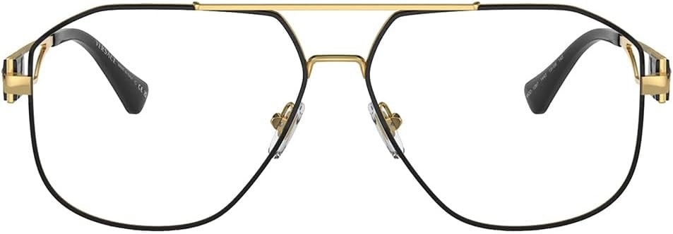 Versace VE1287 1443 Eyeglasses 57mm Black Gold / Clear Demo Lens